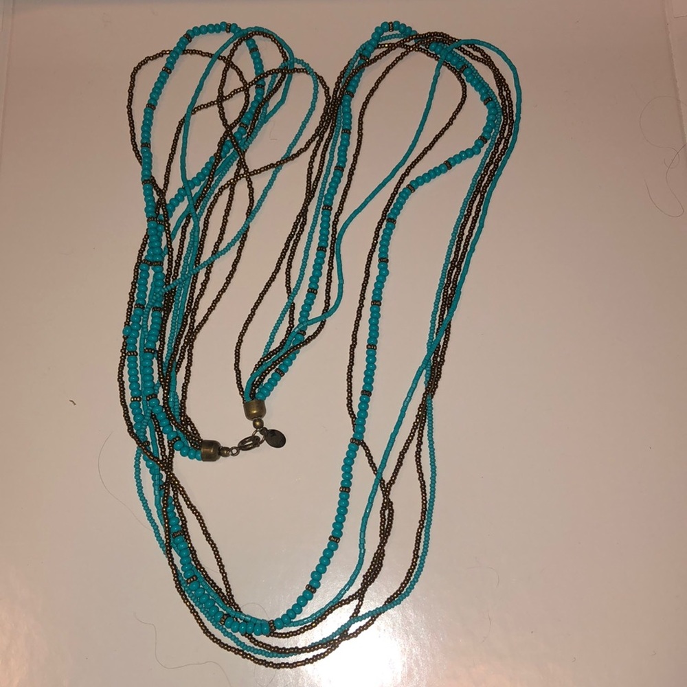 Loft turquoise’s & bronze 6 strand necklace